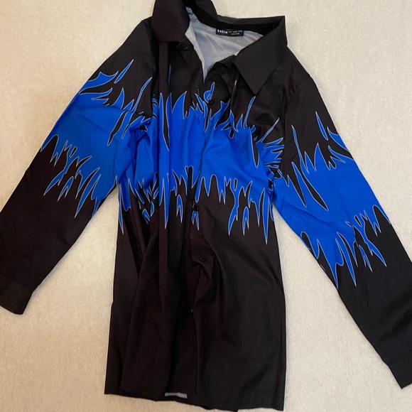 Tops - Flame blue blouse